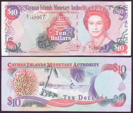 2001 Cayman Islands $10 (Unc) L001319
